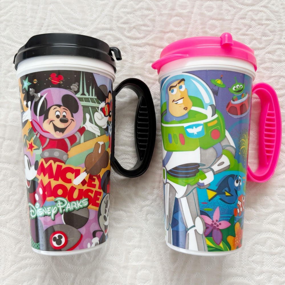 Walt Disney World Whirley Drinks Travel Tumbler Mugs, Buzz, Mickey, and More